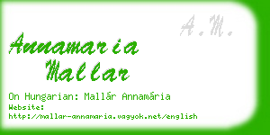 annamaria mallar business card