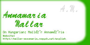 annamaria mallar business card